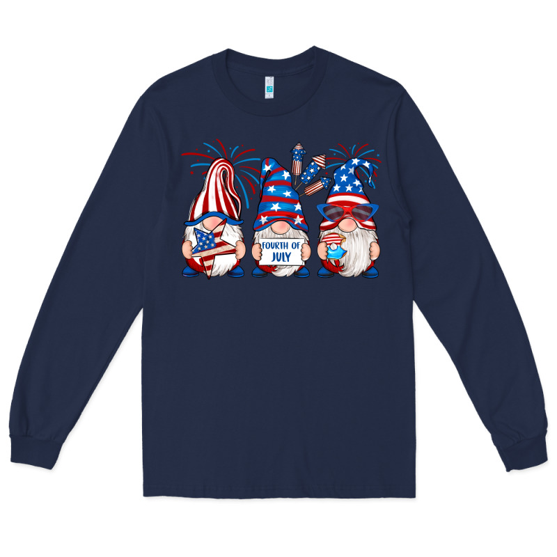 Fourth Of July Gnomes Long Sleeve Tee by RanaPortraitStore | Teevron