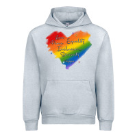 Heather Grey kindness equality peace love inclusion diversity h Urban Hoodie - MaliasSmallBusiness