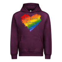 Mauve Wine kindness equality peace love inclusion diversity h Urban Hoodie - MaliasSmallBusiness