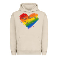 Pigment French Oak kindness equality peace love inclusion diversity h Urban Hoodie - MaliasSmallBusiness