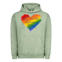 Pigment Oil Green kindness equality peace love inclusion diversity h Urban Hoodie - MaliasSmallBusiness