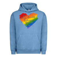 Pigment Pebble Blue kindness equality peace love inclusion diversity h Urban Hoodie - MaliasSmallBusiness