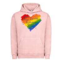 Pigment Salmon kindness equality peace love inclusion diversity h Urban Hoodie - MaliasSmallBusiness