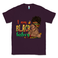 Plum i am black history afro black woman juneteenth Classic Tee - texasbilliewilder
