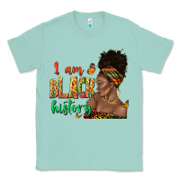 Seafoam i am black history afro black woman juneteenth Classic Tee - texasbilliewilder