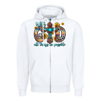 White with god all things are possible cross Zipper Hoodie - Zillion Design Studio