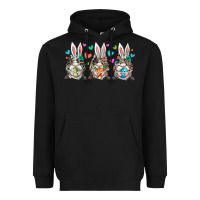 Black western bunny gnome Heavyweight Hoodie - RacoonDesign