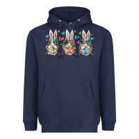 Navy western bunny gnome Heavyweight Hoodie - RacoonDesign