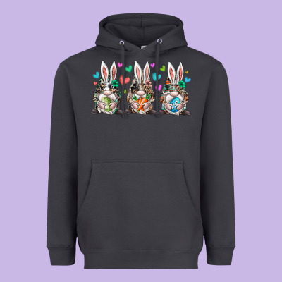 Western Bunny Gnome Heavyweight Hoodie Designed By Racoondesign