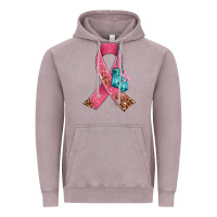 Vintage Zinc cancer ribbon and boxing gloves Vintage Hoodie - AdoDesignShop