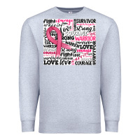 Heather Grey breast cancer ribbon Premium Sweatshirt - JahusDesignShop