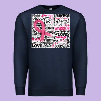Breast Cancer Ribbon Premium Sweatshirt Designed By Jahusdesignshop