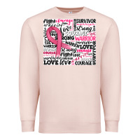 Pale Pink breast cancer ribbon Premium Sweatshirt - JahusDesignShop