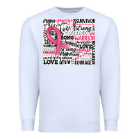 White breast cancer ribbon Premium Sweatshirt - JahusDesignShop