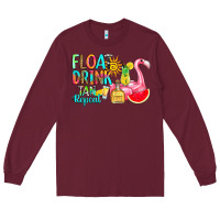 Burgundy float drink tan repeat Long Sleeve Tee - RanaPortraitStore