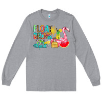 Heather Grey float drink tan repeat Long Sleeve Tee - RanaPortraitStore