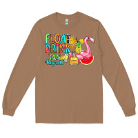 Float Drink Tan Repeat Long Sleeve Tee | Teevron
