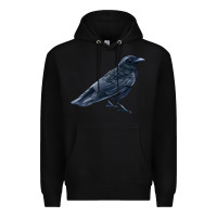 Black American Crow Premium Hoodie - LillyAllenDesigns