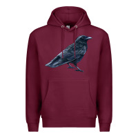 Burgundy American Crow Premium Hoodie - LillyAllenDesigns