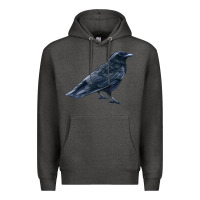 Charcoal Heather American Crow Premium Hoodie - LillyAllenDesigns