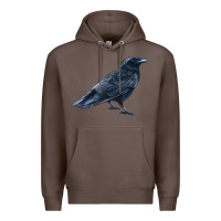 Coffee American Crow Premium Hoodie - LillyAllenDesigns