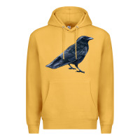 Mustard American Crow Premium Hoodie - LillyAllenDesigns