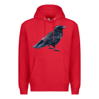 Red American Crow Premium Hoodie - LillyAllenDesigns