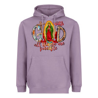 Lavender With God All Things Are Possible Heavyweight Hoodie - RacoonDesign