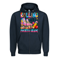Navy rolling into fourth grade Zipper Hoodie - texasbilliewilder