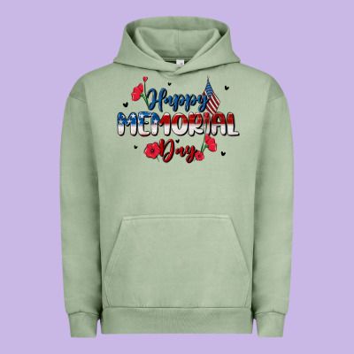 Happy Memorial Day Urban Hoodie Designed By Maliassmallbusiness