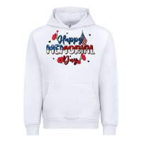 White happy memorial day Urban Hoodie - MaliasSmallBusiness