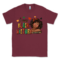 Burgundy i am black history afro girl Classic Tee - texasbilliewilder