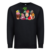 Black summer coffee cups Premium Sweatshirt - AdoDesignShop