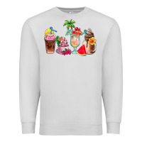Dove Grey summer coffee cups Premium Sweatshirt - AdoDesignShop