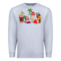 Heather Grey summer coffee cups Premium Sweatshirt - AdoDesignShop