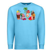 Ocean Blue summer coffee cups Premium Sweatshirt - AdoDesignShop