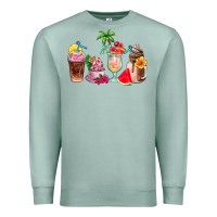 Seafoam summer coffee cups Premium Sweatshirt - AdoDesignShop