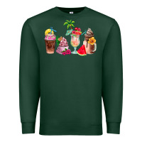Sports Green summer coffee cups Premium Sweatshirt - AdoDesignShop