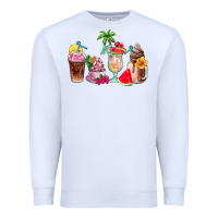 White summer coffee cups Premium Sweatshirt - AdoDesignShop