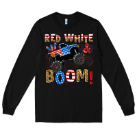 Black red white boom monster truck Long Sleeve Tee - RanaPortraitStore