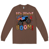 Chestnut red white boom monster truck Long Sleeve Tee - RanaPortraitStore