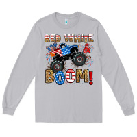 Moon Dust red white boom monster truck Long Sleeve Tee - RanaPortraitStore