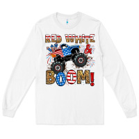 White red white boom monster truck Long Sleeve Tee - RanaPortraitStore