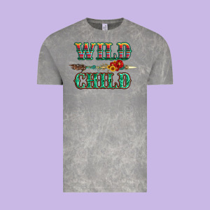Wild Chıld Serape Sunflower And Gemstone With Arrow Vintage Tee Designed By Artiststas