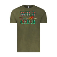Vintage Olive wild chıld serape sunflower and gemstone with arrow Vintage Tee - Artiststas