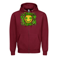 Burgundy feeling lucky Zipper Hoodie - RanaPortraitStore