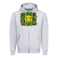 Heather Grey feeling lucky Zipper Hoodie - RanaPortraitStore