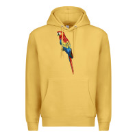 Antique Gold Scarlet Macaw Parrot Premium Hoodie - LillyAllenDesigns