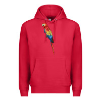 Cardinal Scarlet Macaw Parrot Premium Hoodie - LillyAllenDesigns