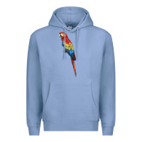 Colony Blue Scarlet Macaw Parrot Premium Hoodie - LillyAllenDesigns